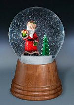 Santa with Tree<br>Viennese Snow Globe